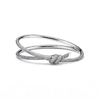 Knot Infinity Double Row Pavé Wrap Bracelet