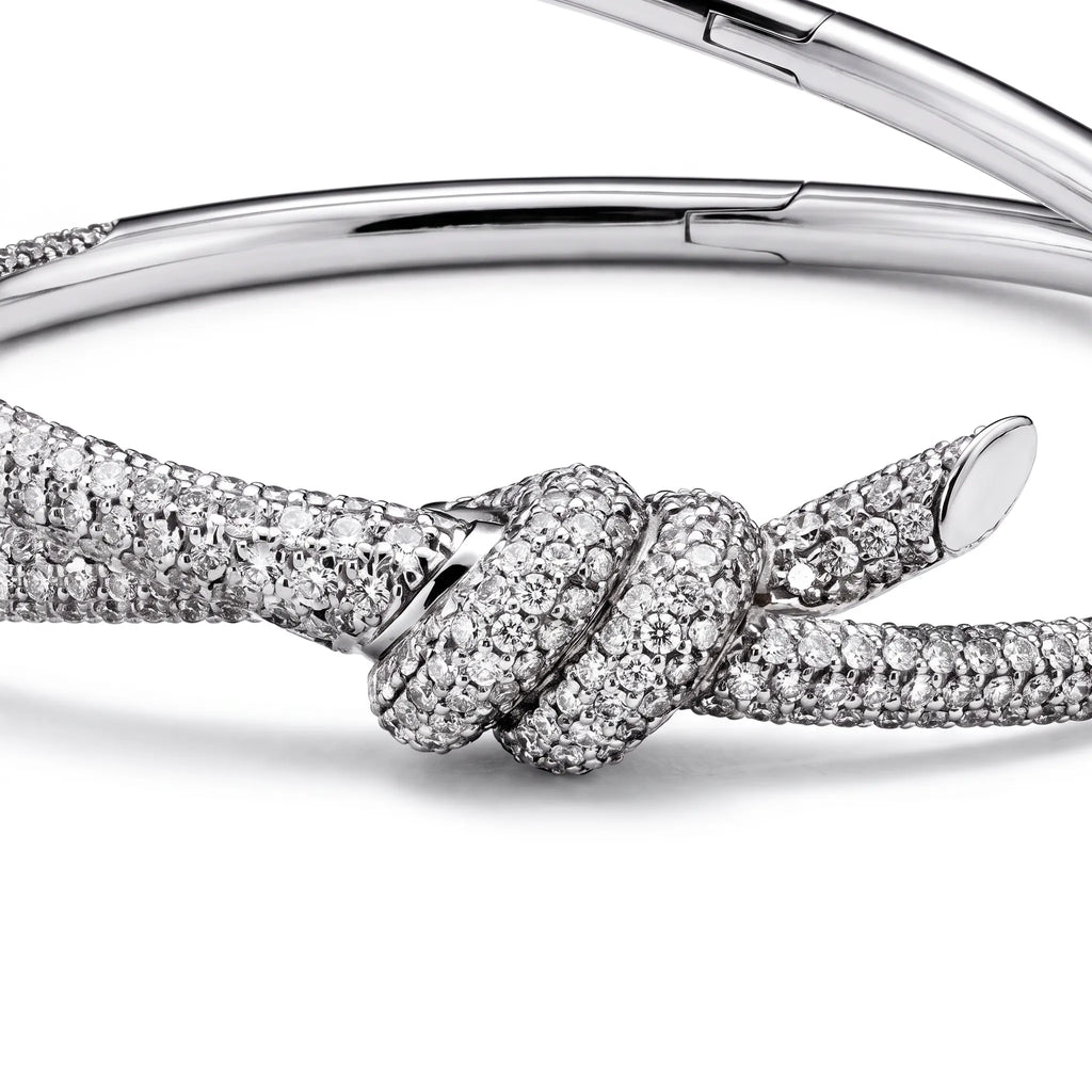 Knot Infinity Double Row Pavé Wrap Bracelet
