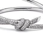 Knot Infinity Double Row Pavé Wrap Bracelet