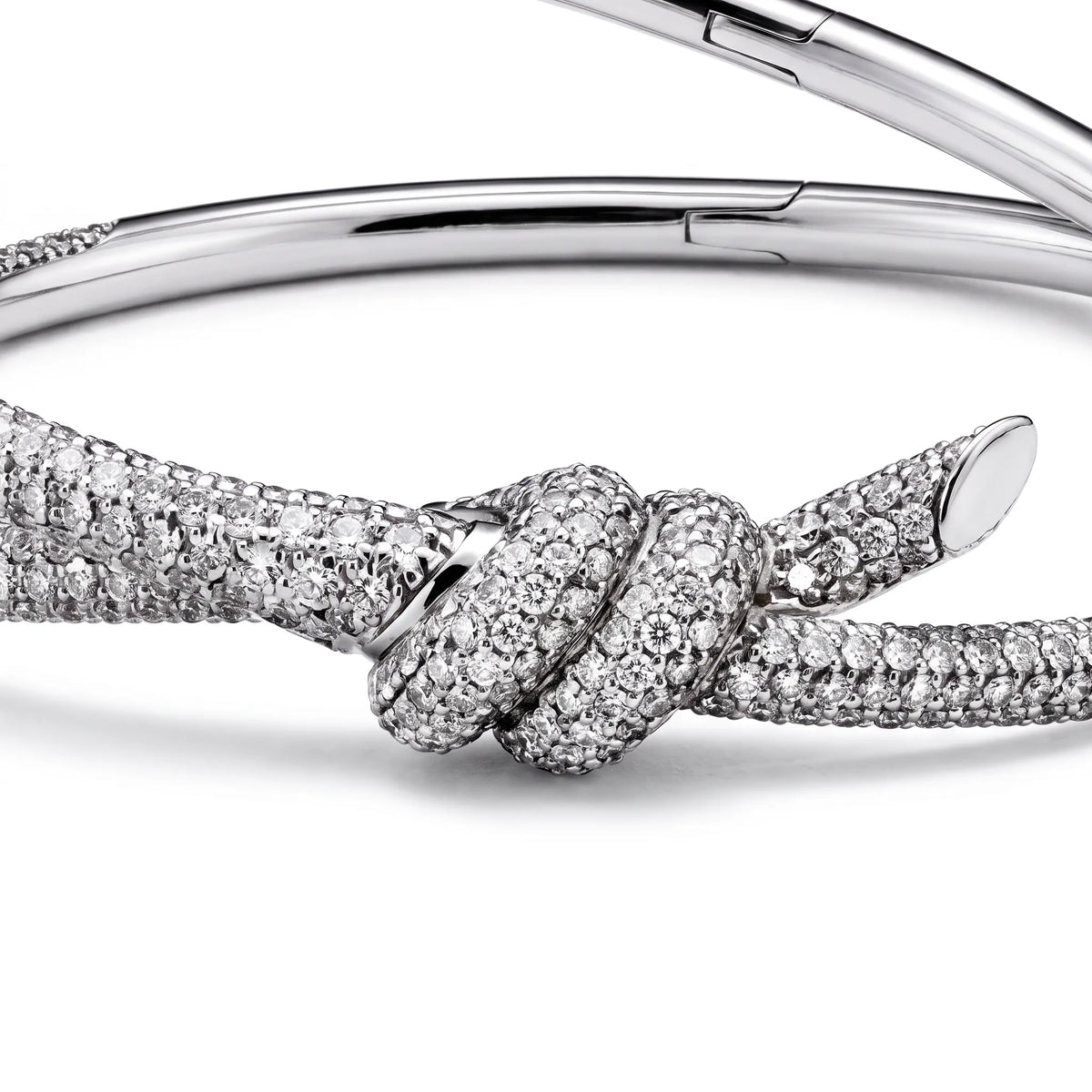 Knot Infinity Double Row Pavé Wrap Bracelet