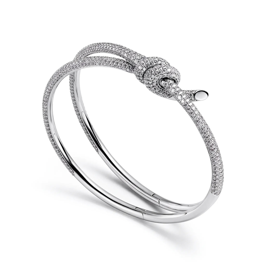 Knot Infinity Double Row Pavé Wrap Bracelet