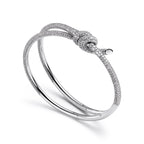Knot Infinity Double Row Pavé Wrap Bracelet