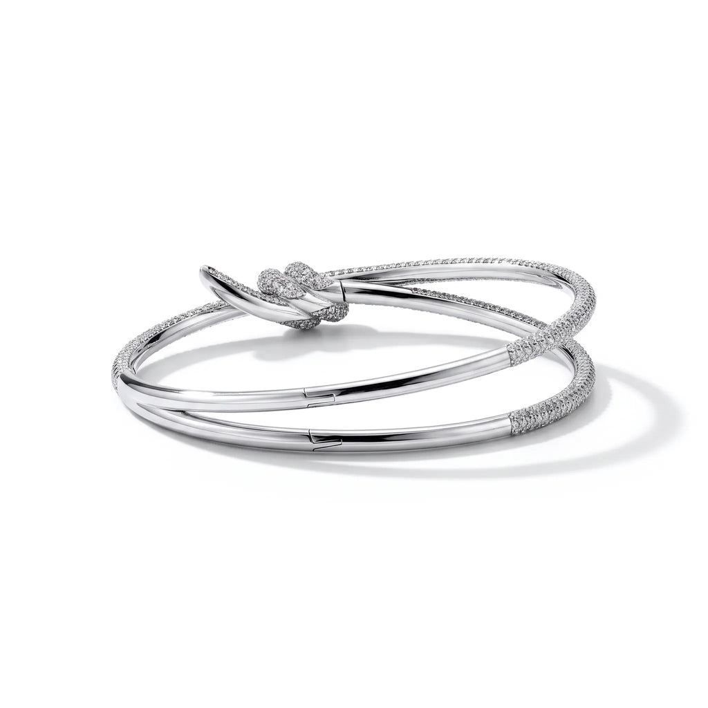 Knot Infinity Double Row Pavé Wrap Bracelet