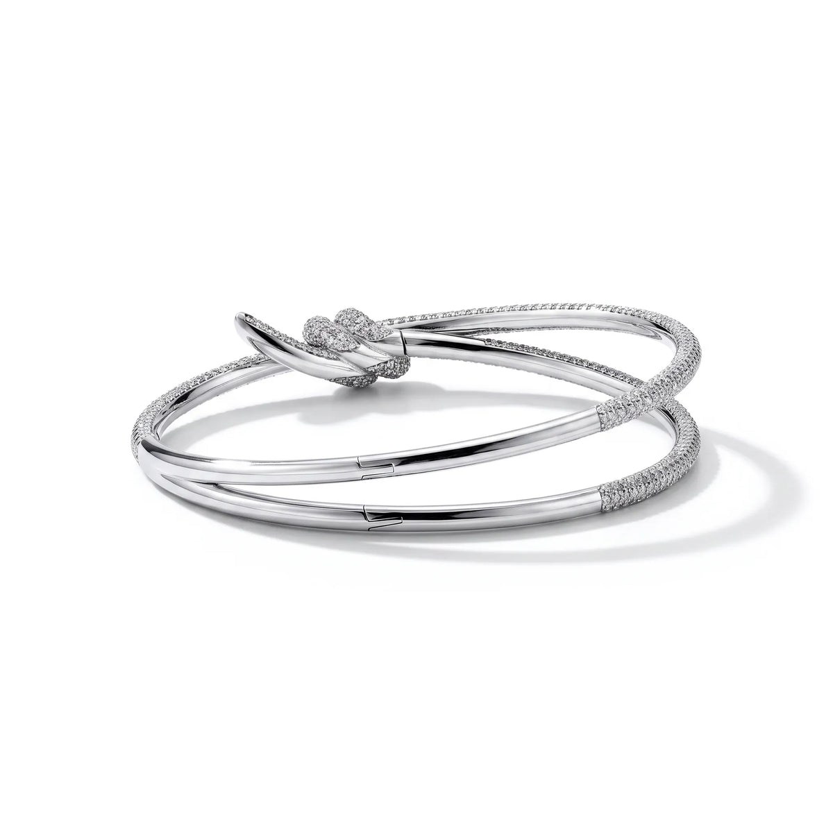 Knot Infinity Double Row Pavé Wrap Bracelet