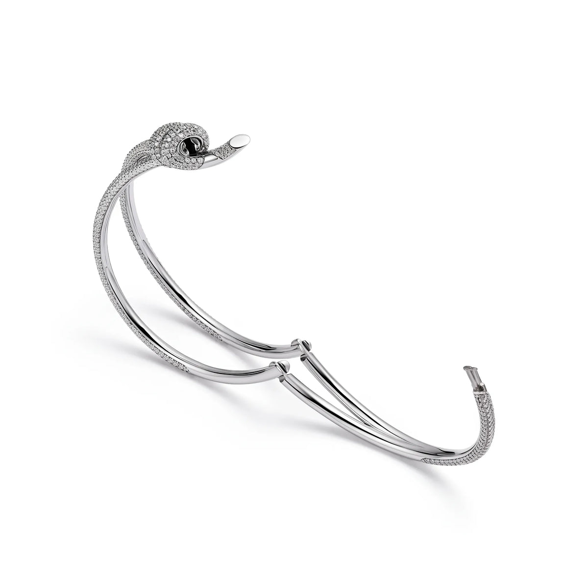 Knot Infinity Double Row Pavé Wrap Bracelet