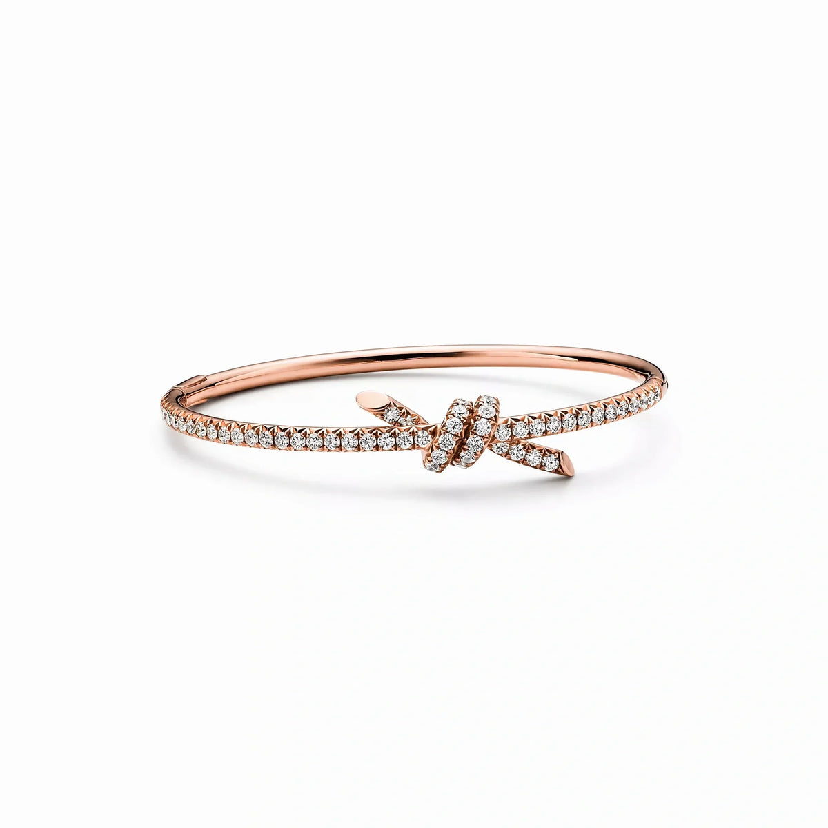 Knot Lumina Pavé Bangle Bracelet
