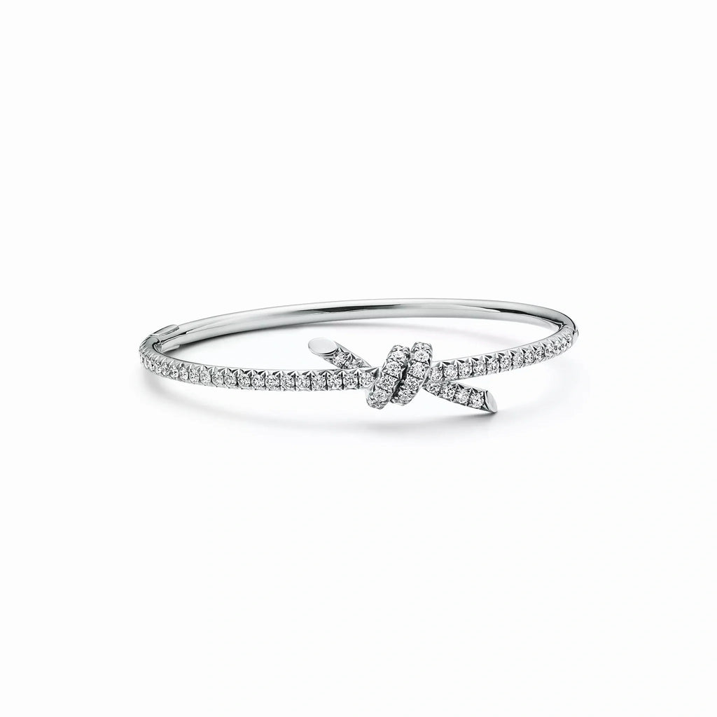 Knot Lumina Pavé Bangle Bracelet