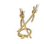 Knot Pavé Curved Drop Earrings