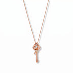 Knot Petite Key Charm Fine Chain Necklace