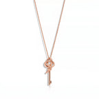 Knot Petite Key Charm Fine Chain Necklace