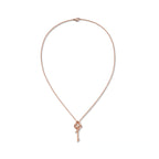 Knot Petite Key Charm Fine Chain Necklace