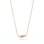Knot Petite Pavé Fine Chain Pendant Necklace