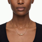 Knot Petite Pavé Fine Chain Pendant Necklace