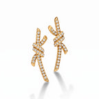Knot Radiance Pavé Long Drop Earrings