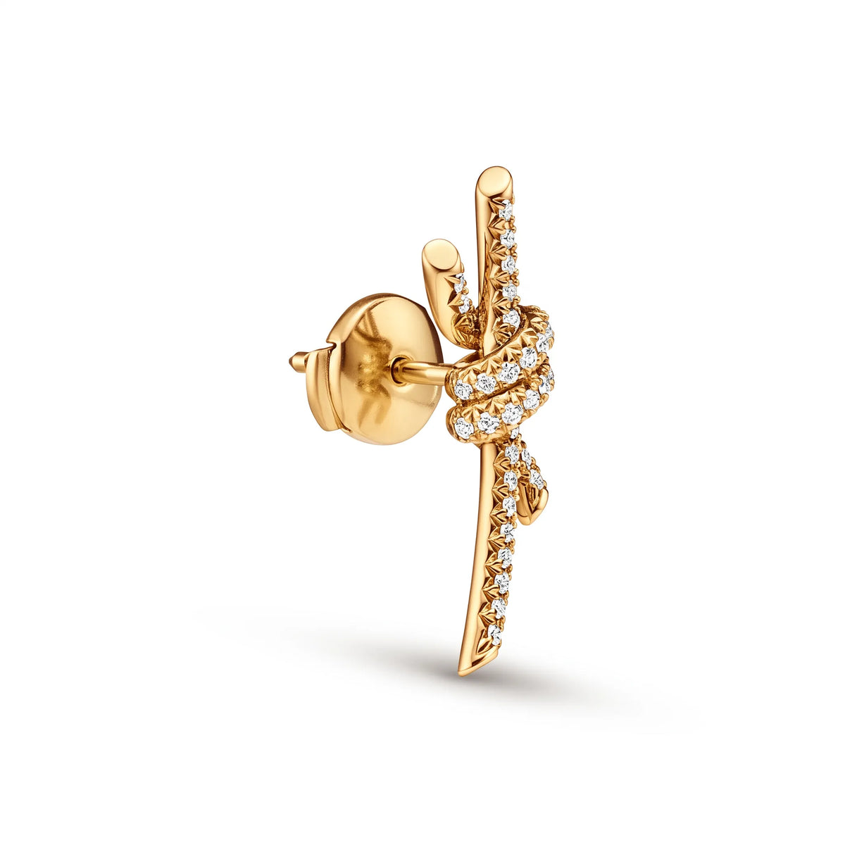 Knot Radiance Pavé Long Drop Earrings