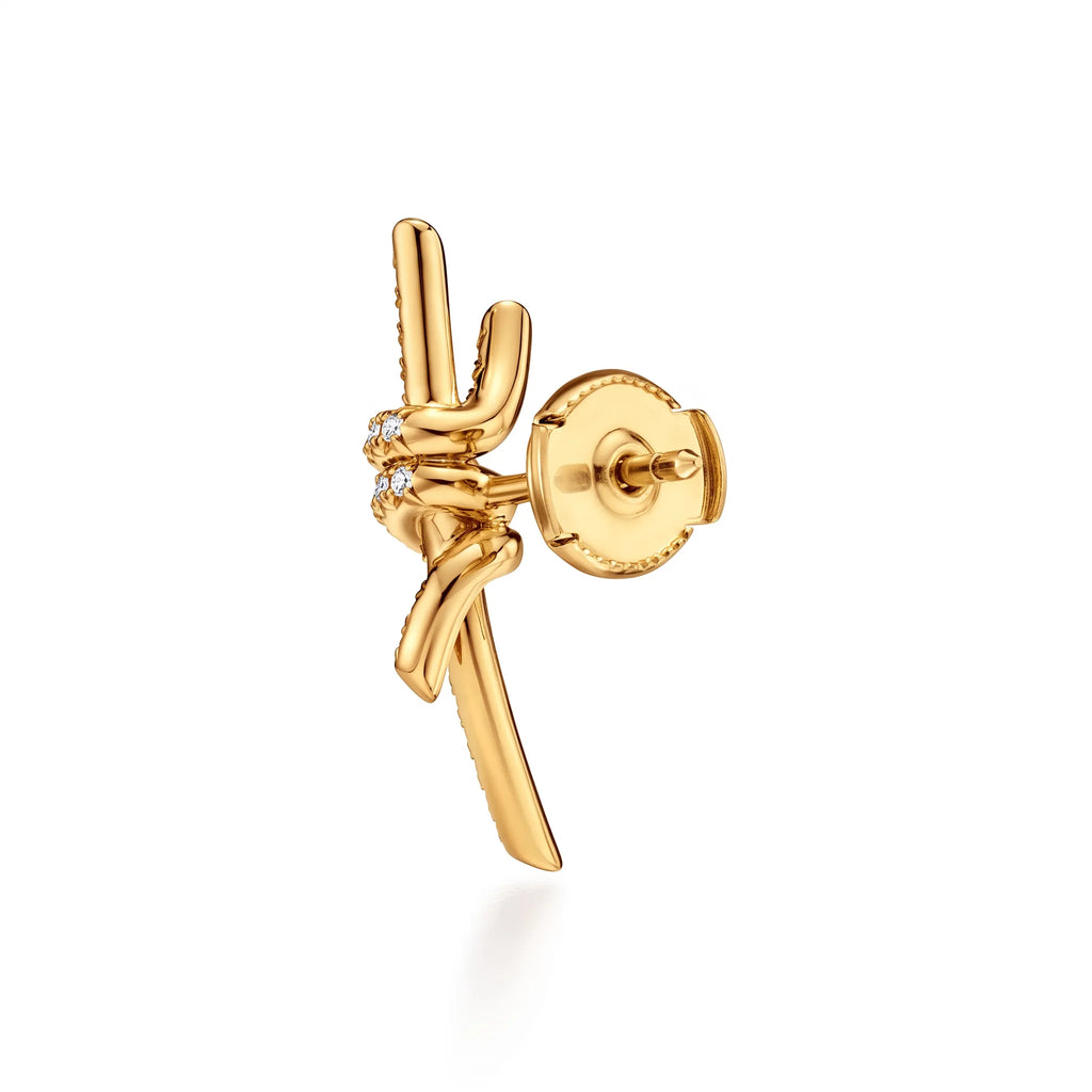 Knot Radiance Pavé Long Drop Earrings