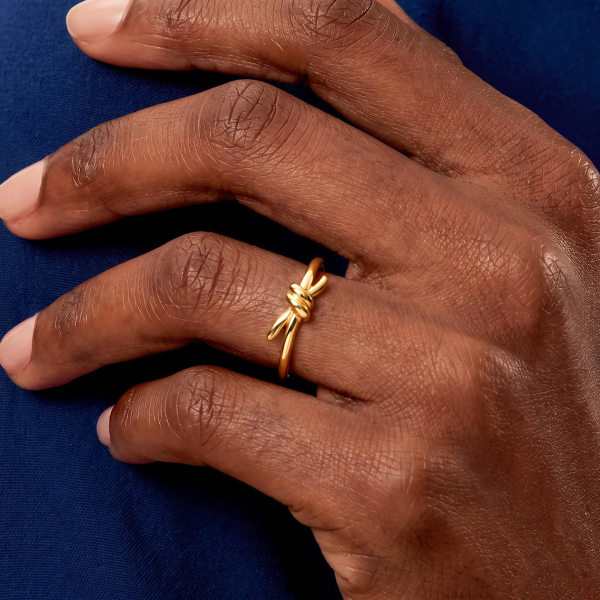 Knot Sculpted Polished Band Ring