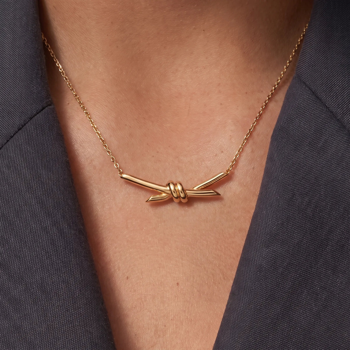 Knot Serenity Dainty Pendant Necklace