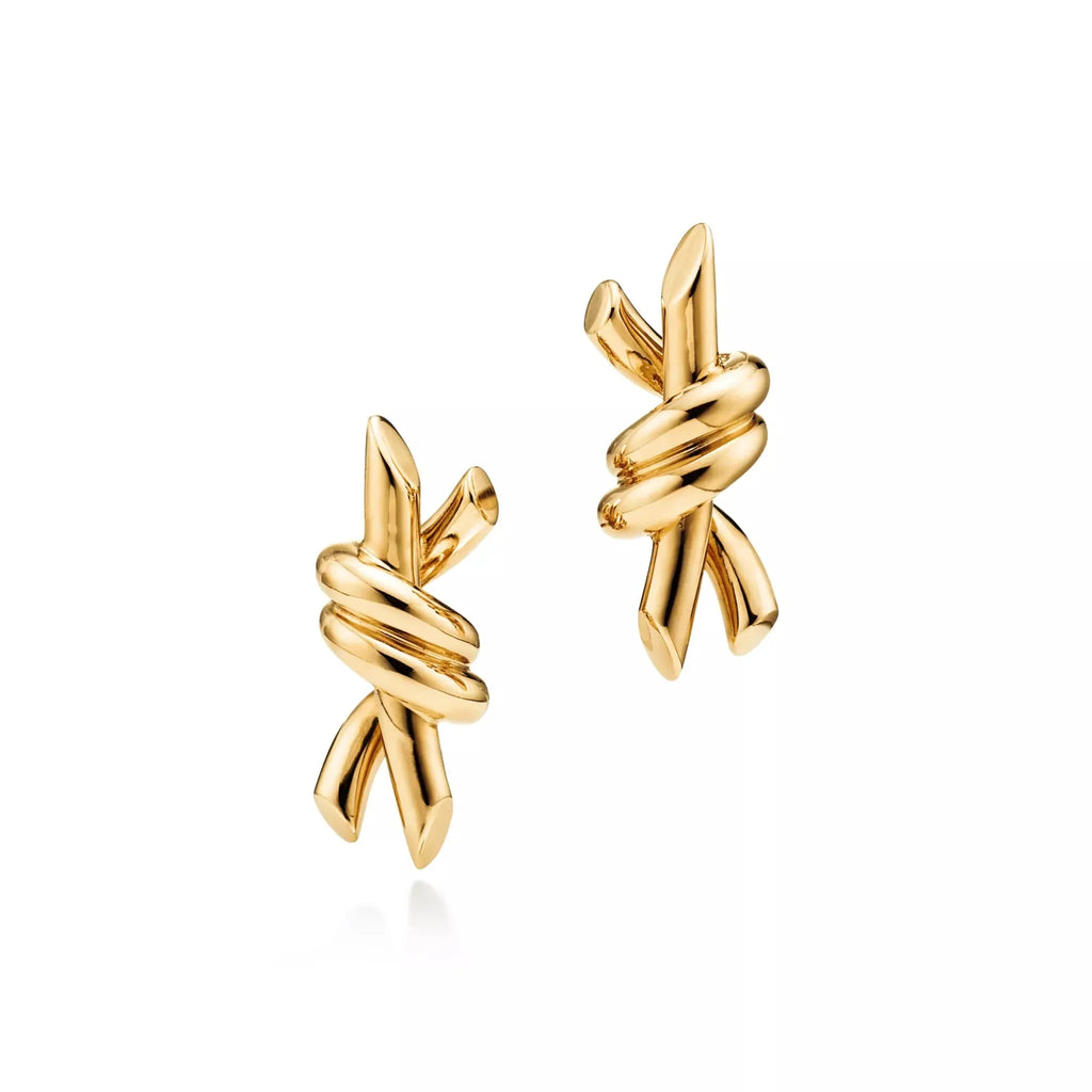 Knot Small Polished Intertwined Earrings