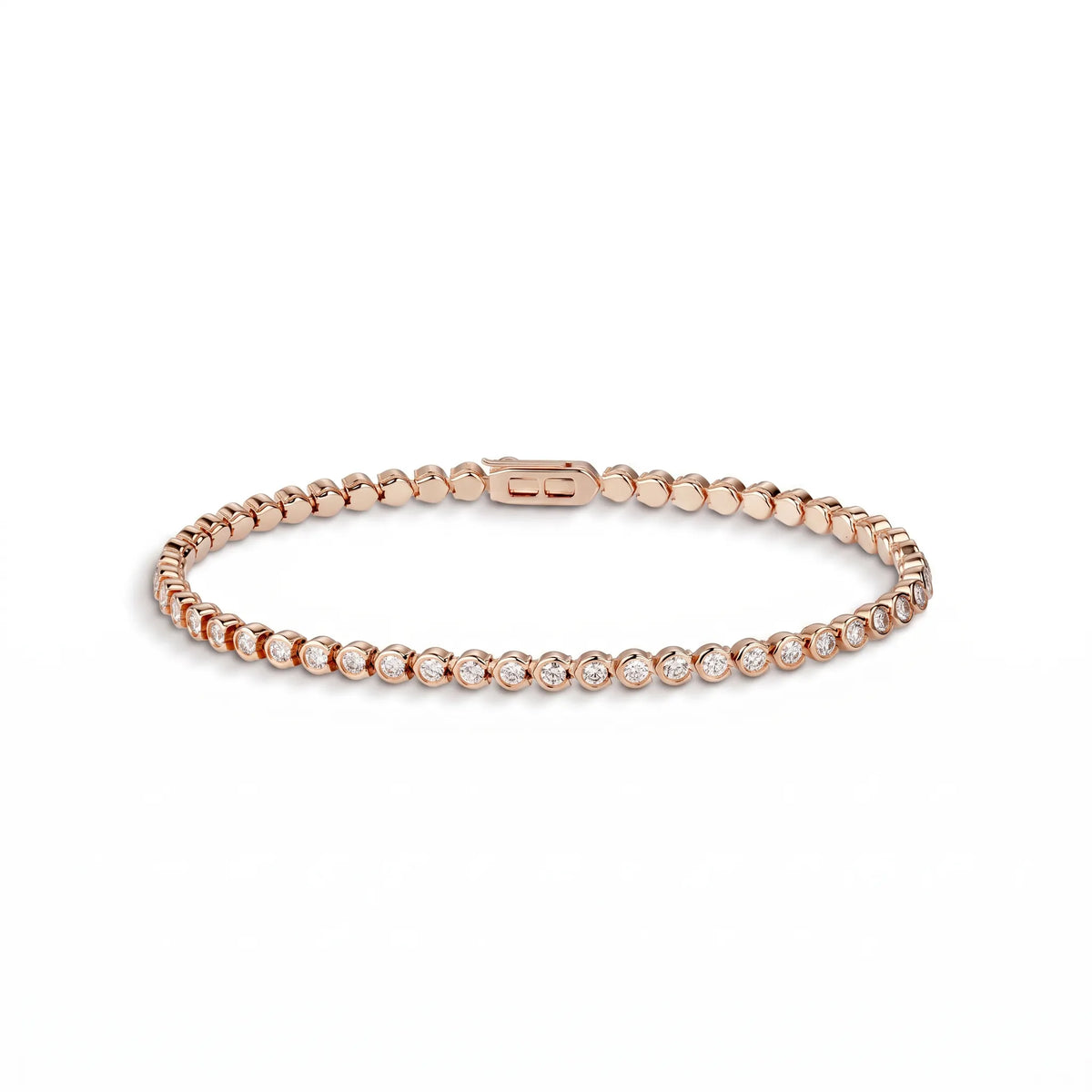 Lignes Essentielles Bezel Tennis Bracelet