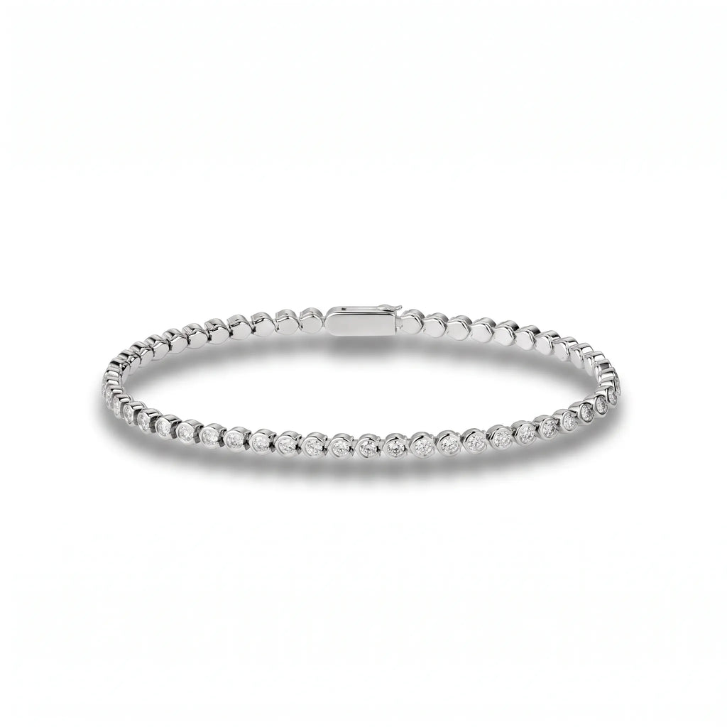 Lignes Essentielles Bezel Tennis Bracelet