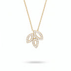 Lily Cluster Three Petal Pendant Necklace