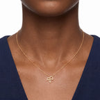 Lily Cluster Three Petal Pendant Necklace