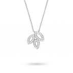 Lily Cluster Three Petal Pendant Necklace