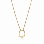 Lock Halo Pavé Padlock Pendant Necklace