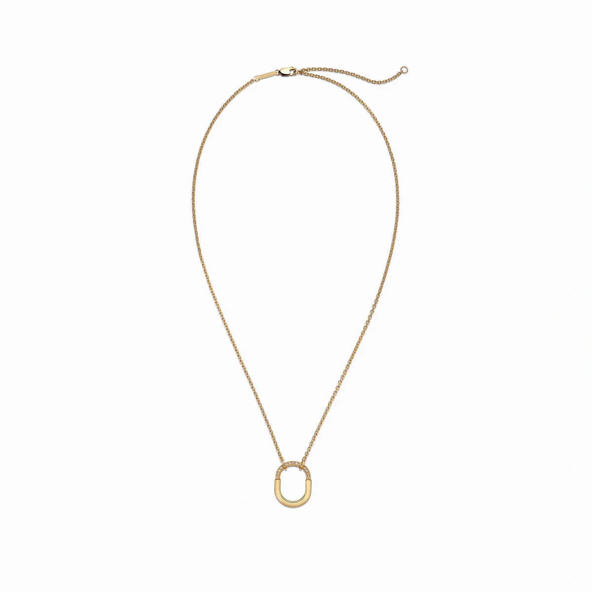 Lock Halo Pavé Padlock Pendant Necklace