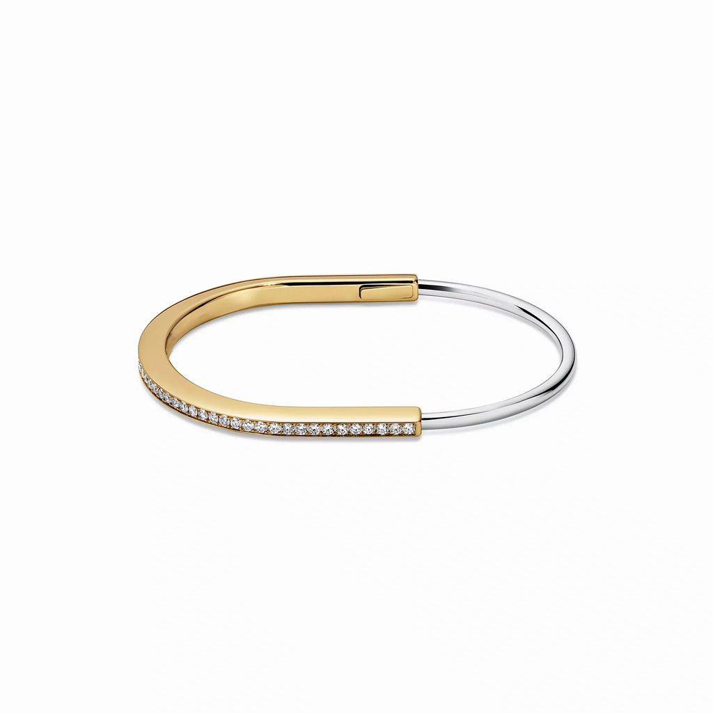 Lock Narrow Pavé Slim Bangle