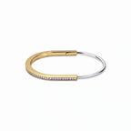 Lock Narrow Pavé Slim Bangle