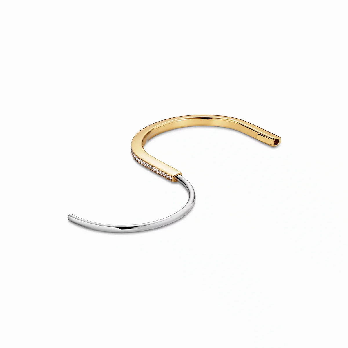 Lock Narrow Pavé Slim Bangle