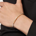 Lock Narrow Pavé Slim Bangle