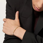 Lock Narrow Pavé Slim Bangle