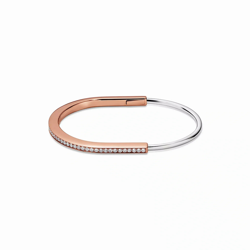 Lock Narrow Pavé Slim Bangle