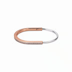 Lock Narrow Pavé Slim Bangle