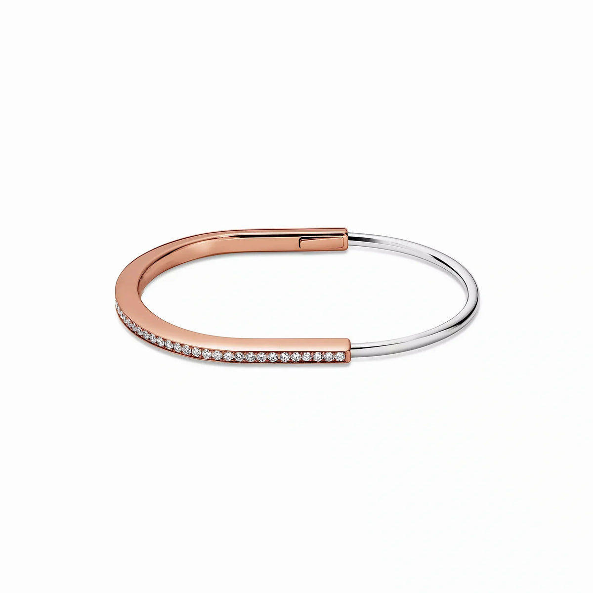 Lock Narrow Pavé Slim Bangle