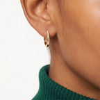 Lock Pavé Elongated Hoop Earrings