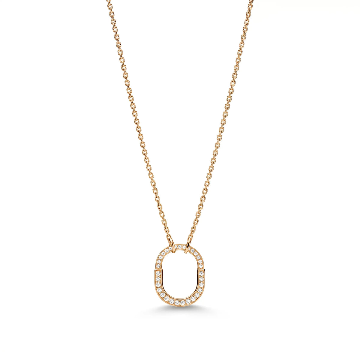 Lock Petite Full Pavé Mini Pendant Necklace