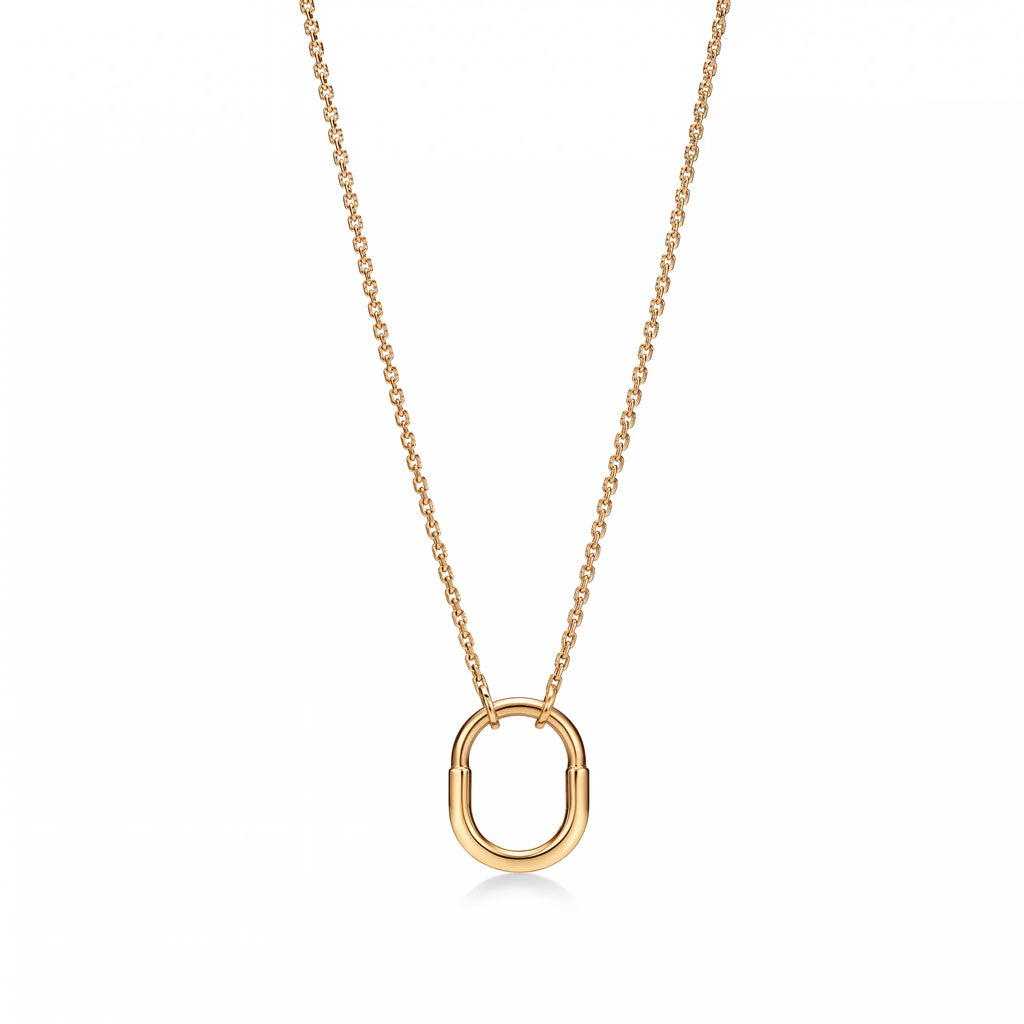Lock Petite Full Pavé Mini Pendant Necklace