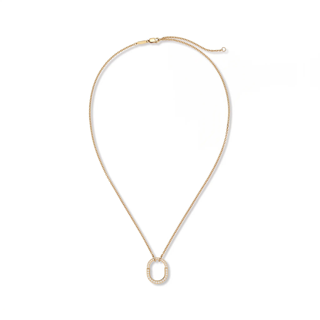 Lock Petite Full Pavé Mini Pendant Necklace