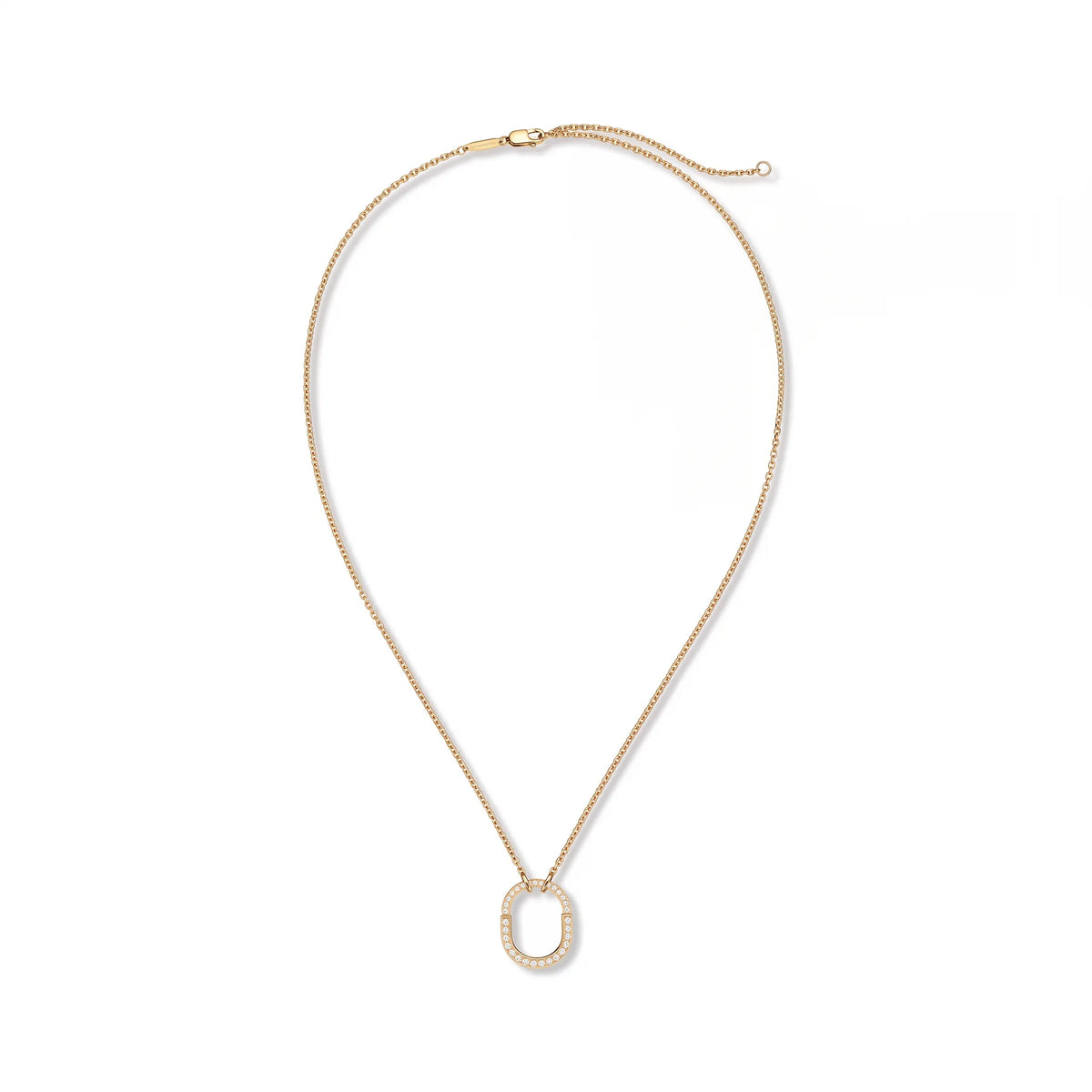 Lock Petite Full Pavé Mini Pendant Necklace
