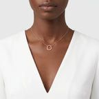 Lock Petite Full Pavé Mini Pendant Necklace