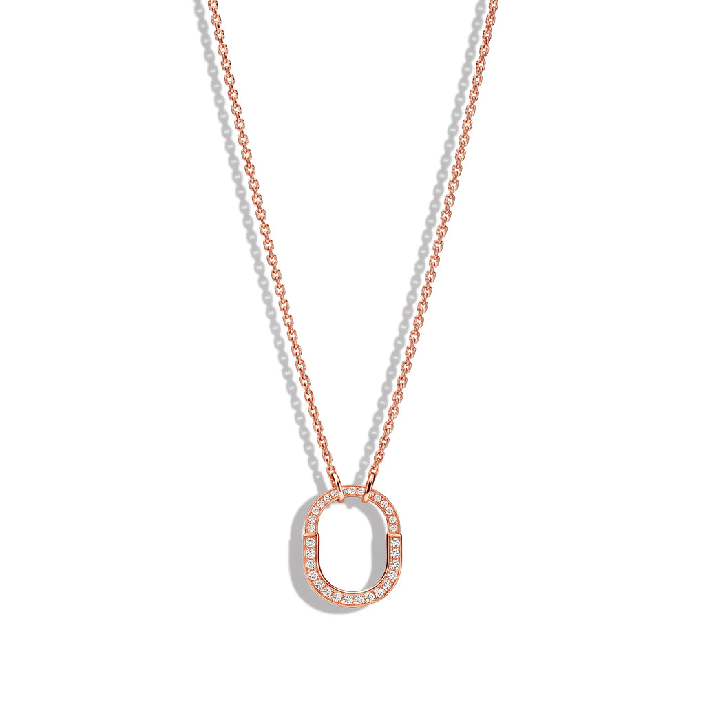 Lock Petite Full Pavé Mini Pendant Necklace