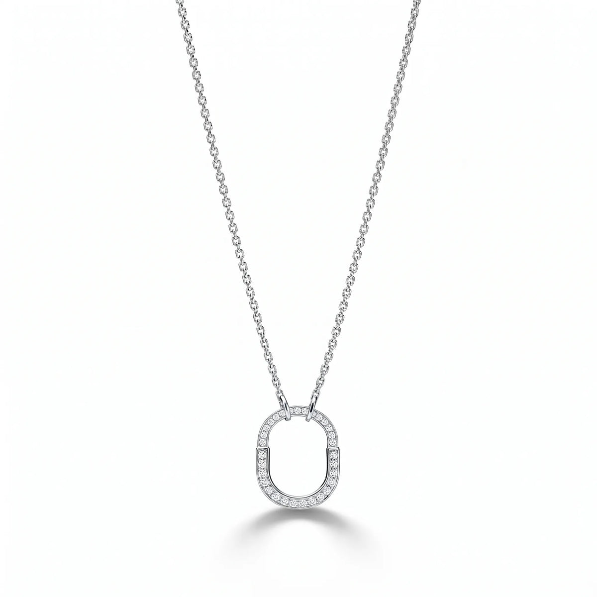 Lock Petite Full Pavé Mini Pendant Necklace