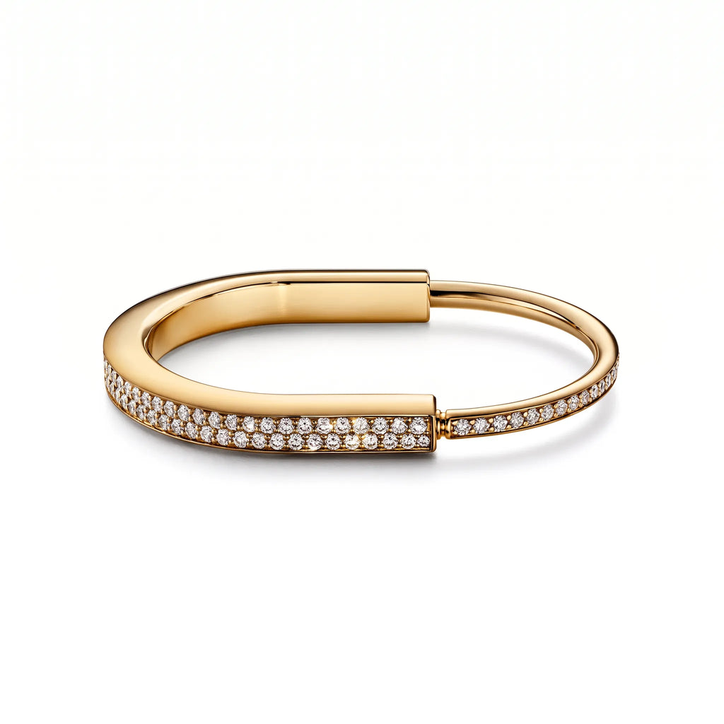 Lock Radiance Half Pavé Bangle