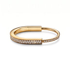 Lock Radiance Half Pavé Bangle