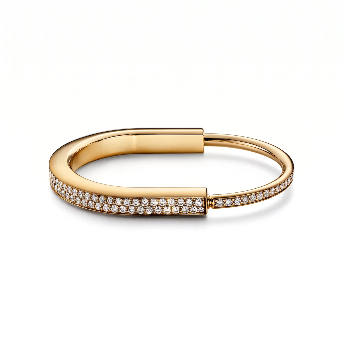 Lock Radiance Half Pavé Bangle