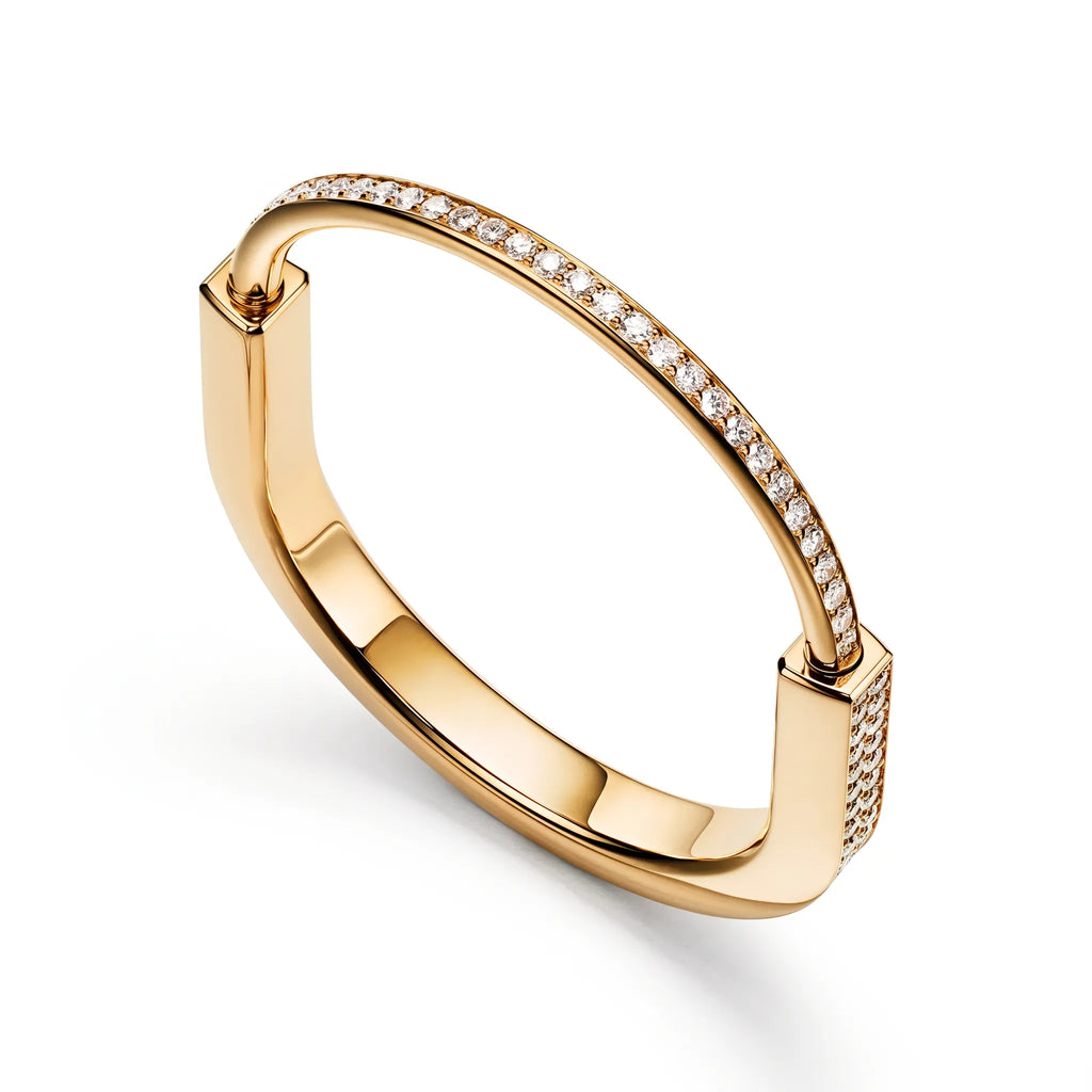 Lock Radiance Half Pavé Bangle